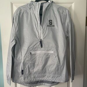 Charles River Apparel Syracuse Windbreaker Pullover Hoodie Half Zip, Size XS
